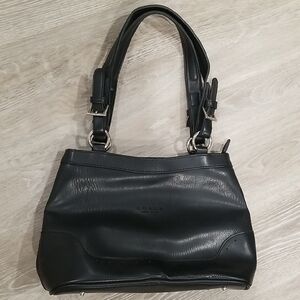 Coach Black Leather Shoulder Bag